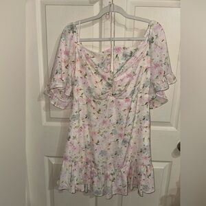 Abercrombie & Fitch White multicolor Pastel Floral Dress LT NWT summer vacation